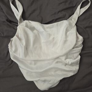 Elegant Cream Sleeveless Top